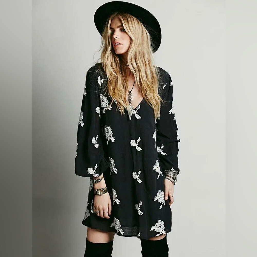 Free People Embroidered Austin Dress S